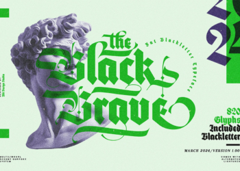 Black Brave Blackletter Font Feature Image