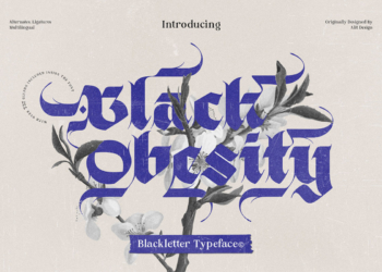 Black Obesity Blackletter Font Feature Image
