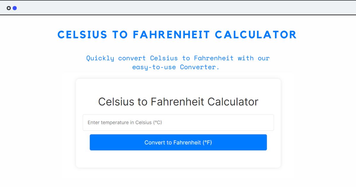 Convert Temperature C to F | Celsius to Fahrenheit Calculator