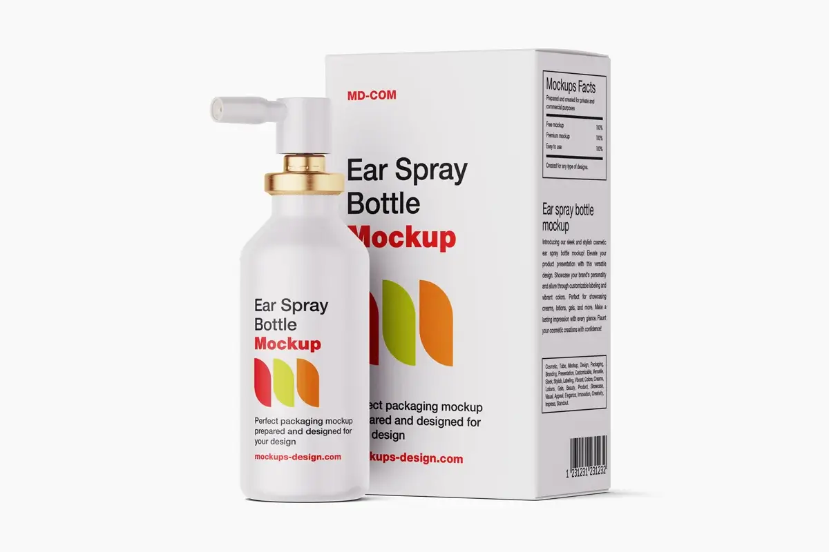 Ear Spray Bottle Mockup Pack Preview 1