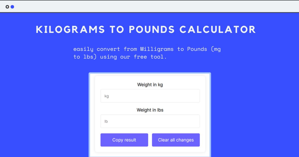 a screenshot of a calculator showing Kilograms to Pounds (g to lbs)