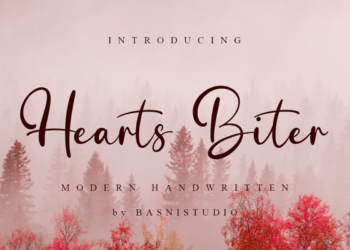 Hearts Biter Modern Handwritten Font