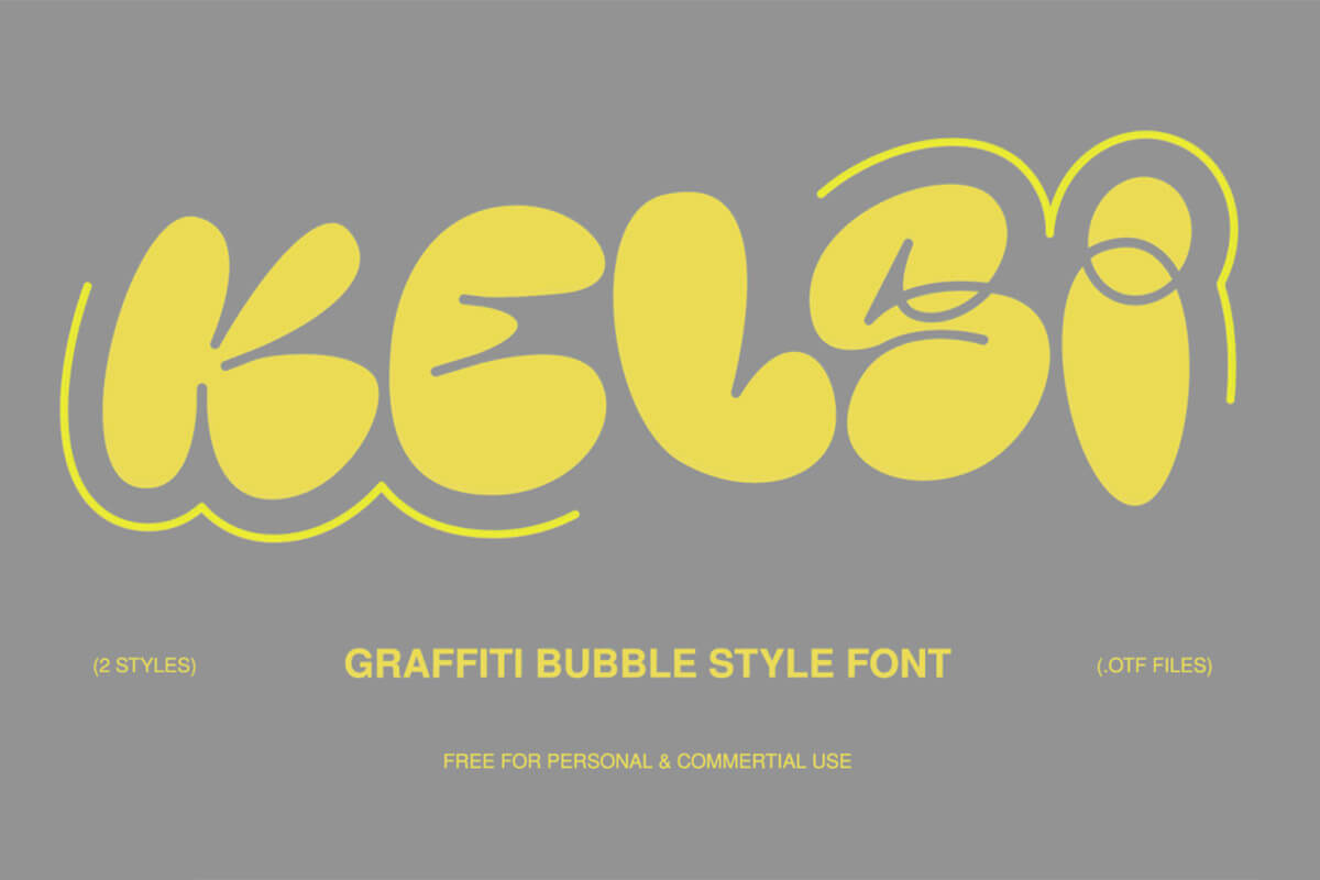 Kelsi Graffiti Font Feature Image