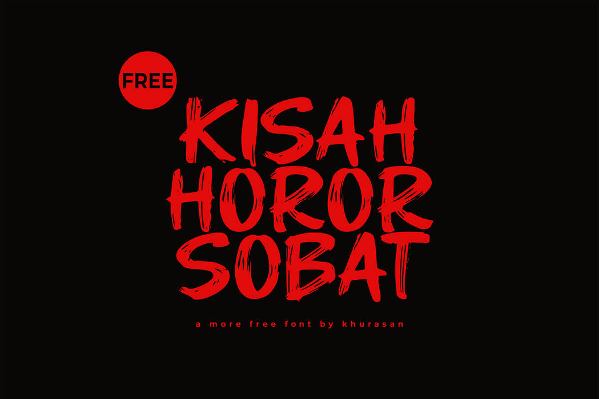 Kisah Horor Sobat Brush Font Feature Image