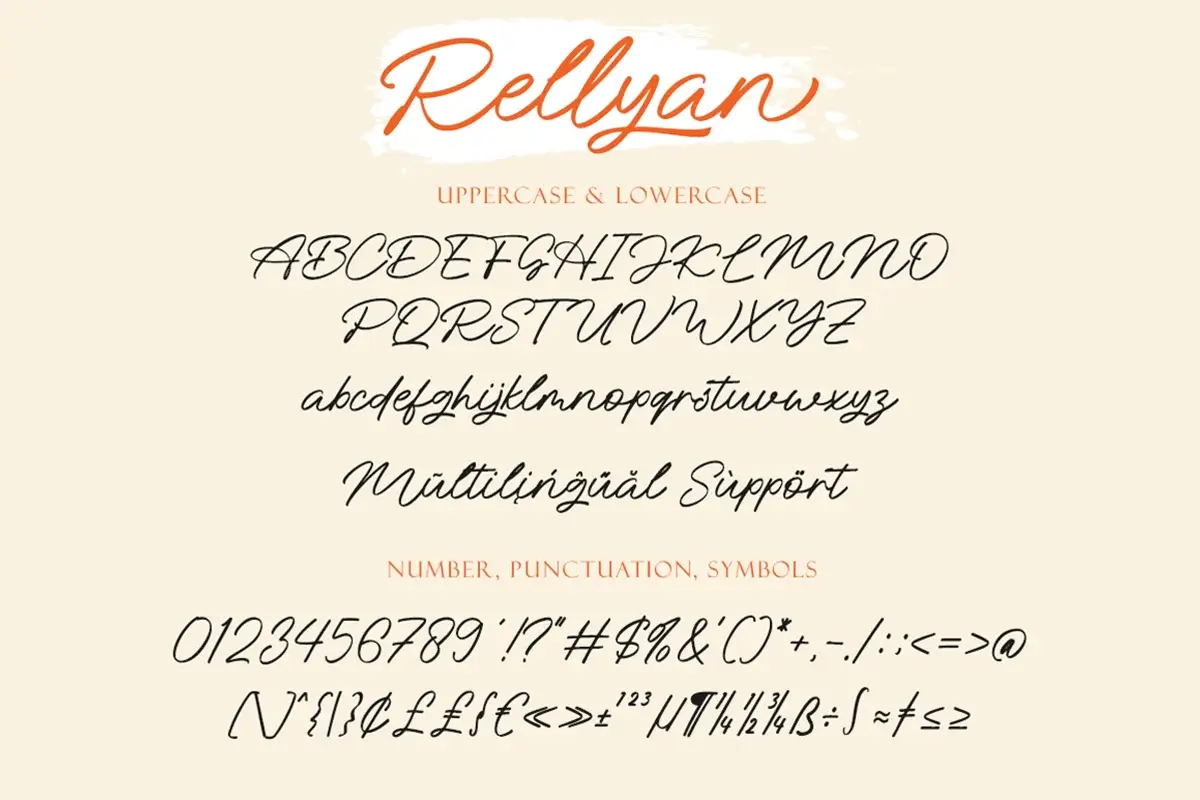 Rellyan Script Font Preview 4