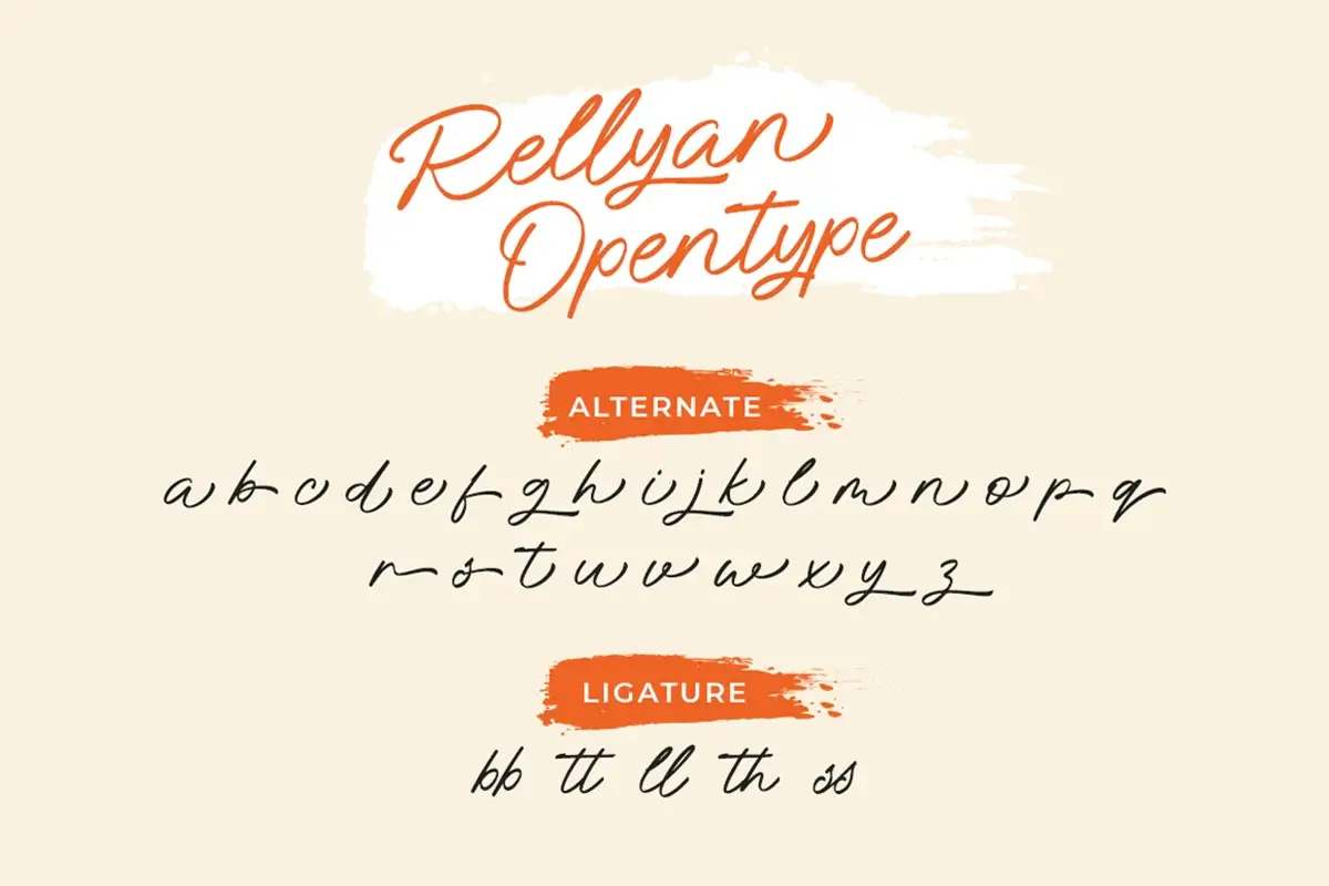 Rellyan Script Font Preview 5