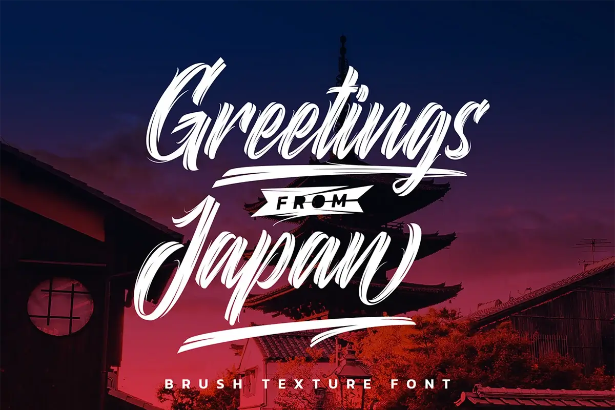 Shinigami Brush Texture Font Preview 1