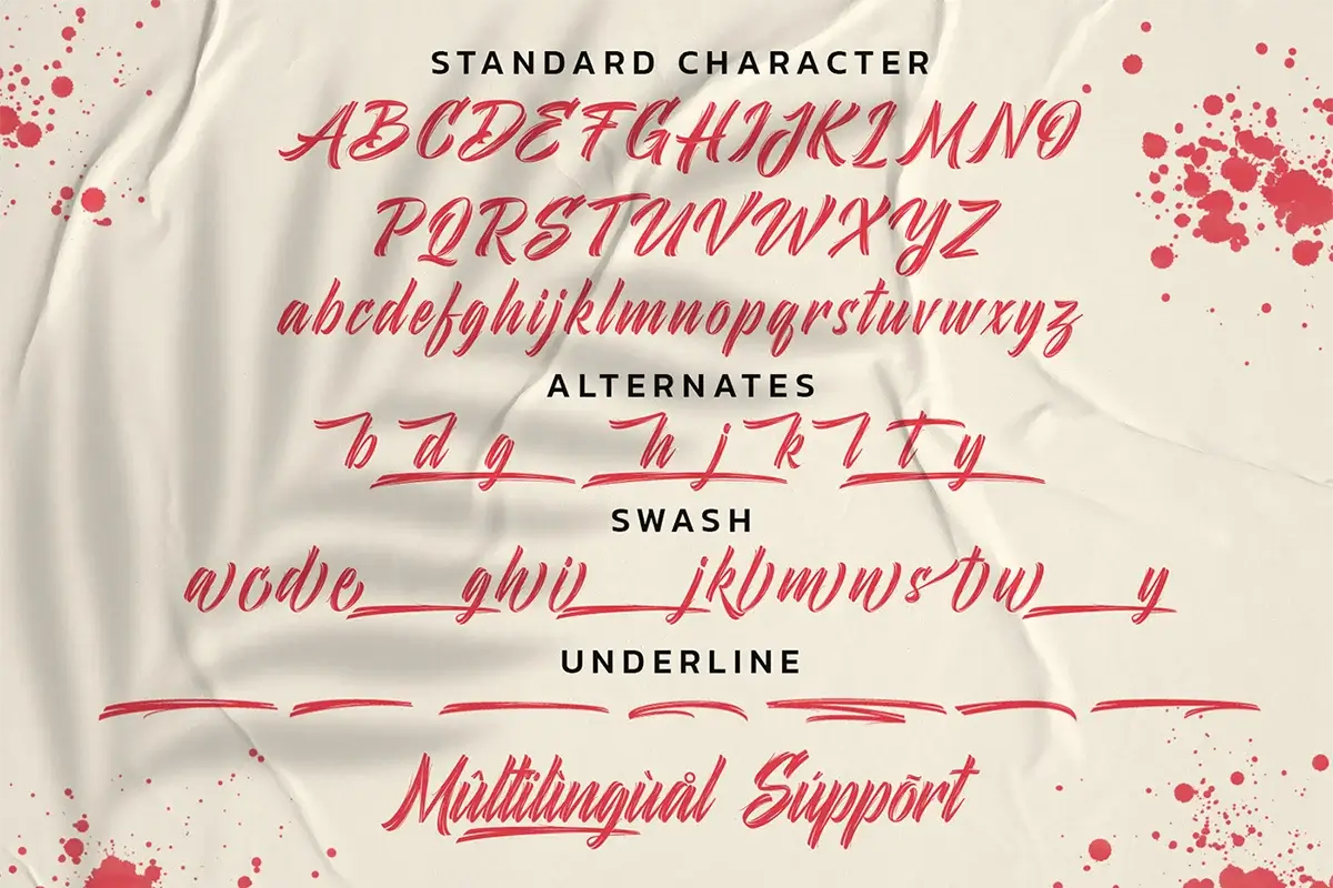 Shinigami Brush Texture Font Preview 5