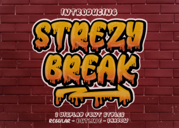 Strezy Break Graffiti Font Feature Image