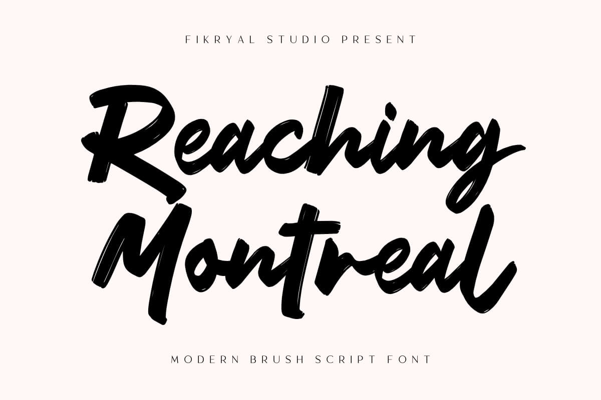 Reaching Montreal Script Font Feature Image