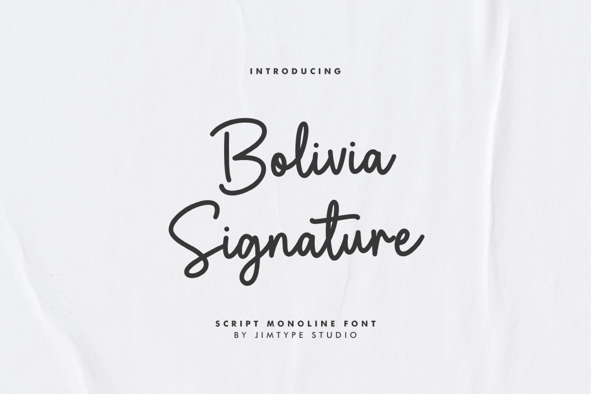 Bolivia Signature Font Feature Image