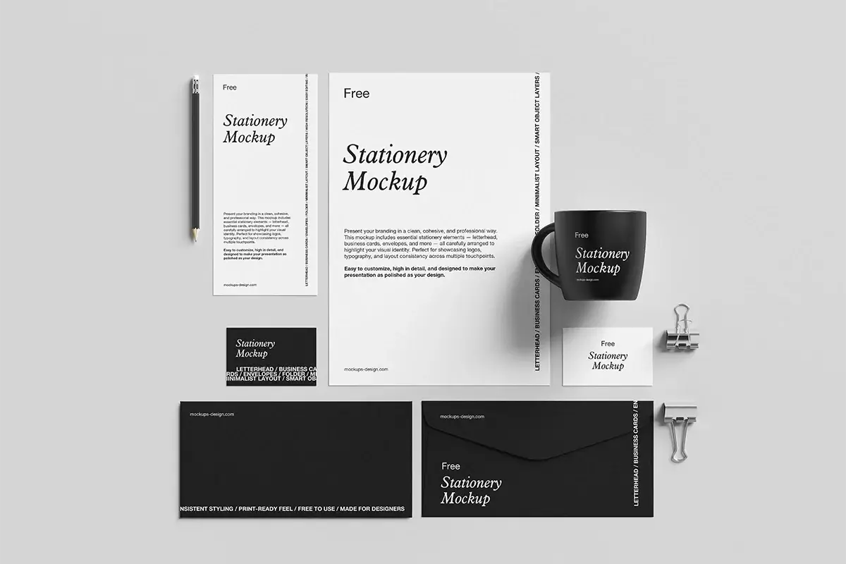 Minimal Branding Stationery Mockup Set Preview 1
